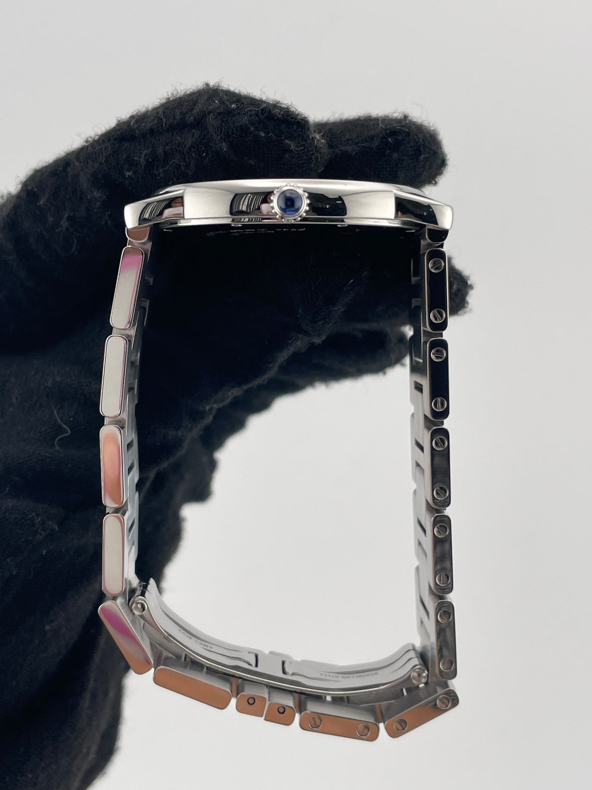 Cartier Ronde Solo Silver Roman Numerals Dial on Stainless Steel Bracelet Ref. W6701005 — view 6