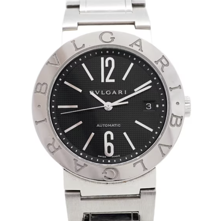 Bvlgari Bvlgari Black Dial on Stainless Steel Bracelet Ref. BB38SS