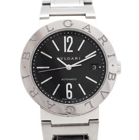Bvlgari Bvlgari Black Dial on Stainless Steel Bracelet Ref. BB38SS