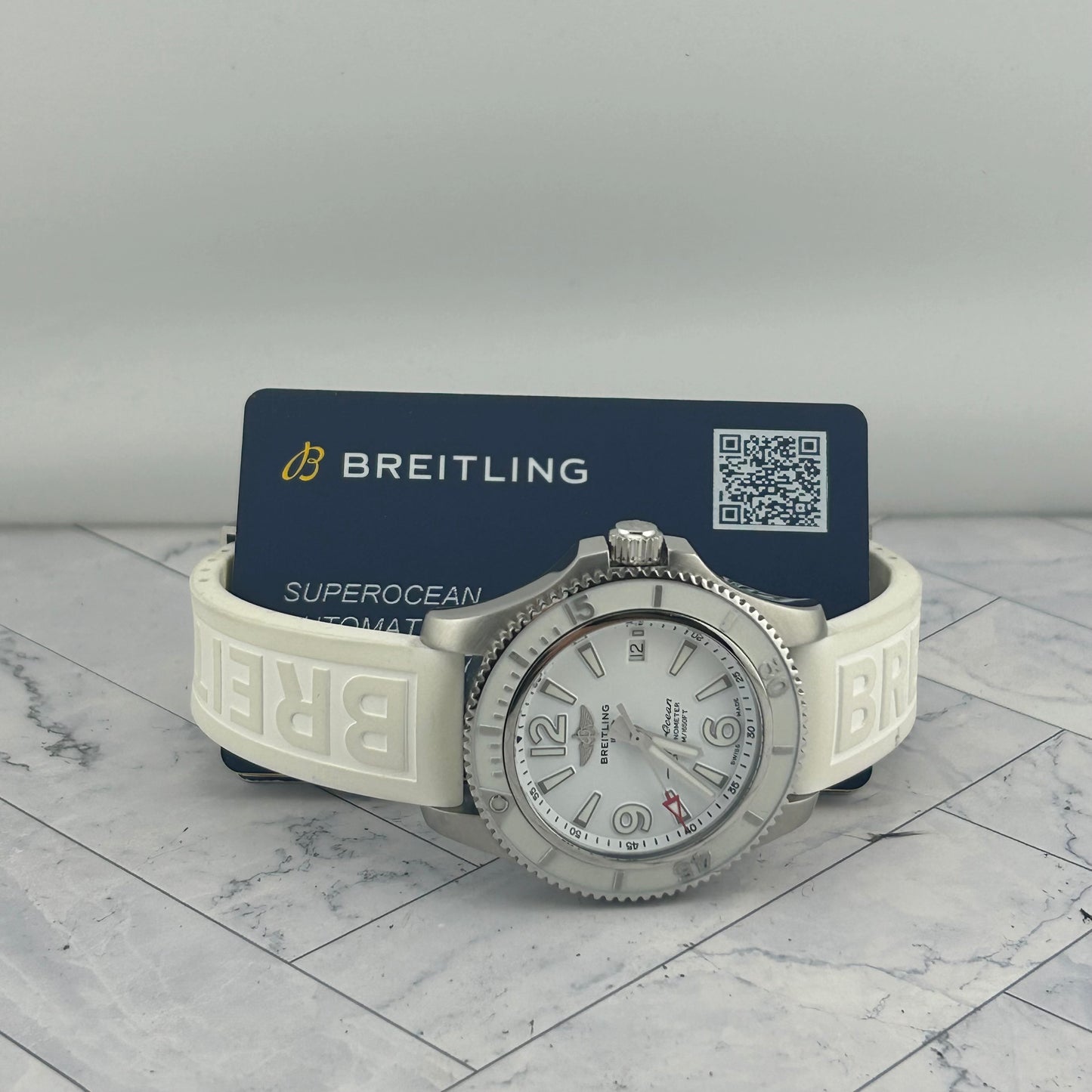 Breitling Superocean White Dial on Rubber Band Ref. A17366 Card — view 7
