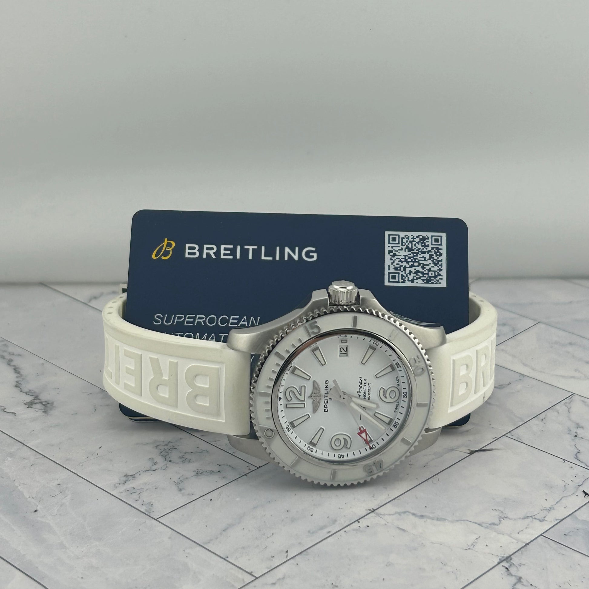 Breitling Superocean White Dial on Rubber Band Ref. A17366 Card — view 7