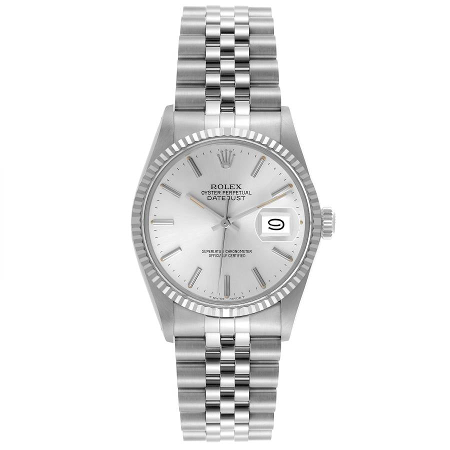 Rolex Datejust Silver Dial on D Link Jubilee Bracelet Ref. 16014 1979