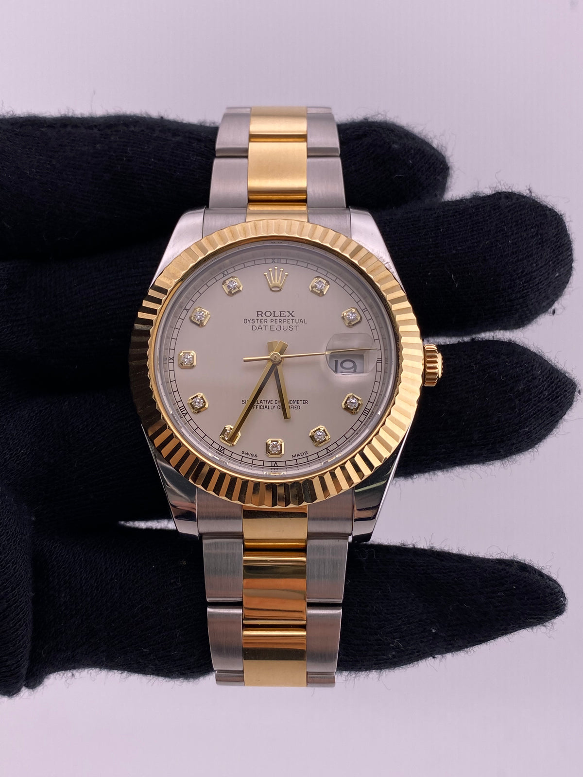Rolex Datejust II Ivory Diamond Dial on Oyster Ref. 116333 Card 2016 — view 2