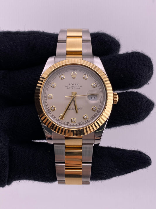 Rolex Datejust II Ivory Diamond Dial on Oyster Ref. 116333 Card 2016 — view 2