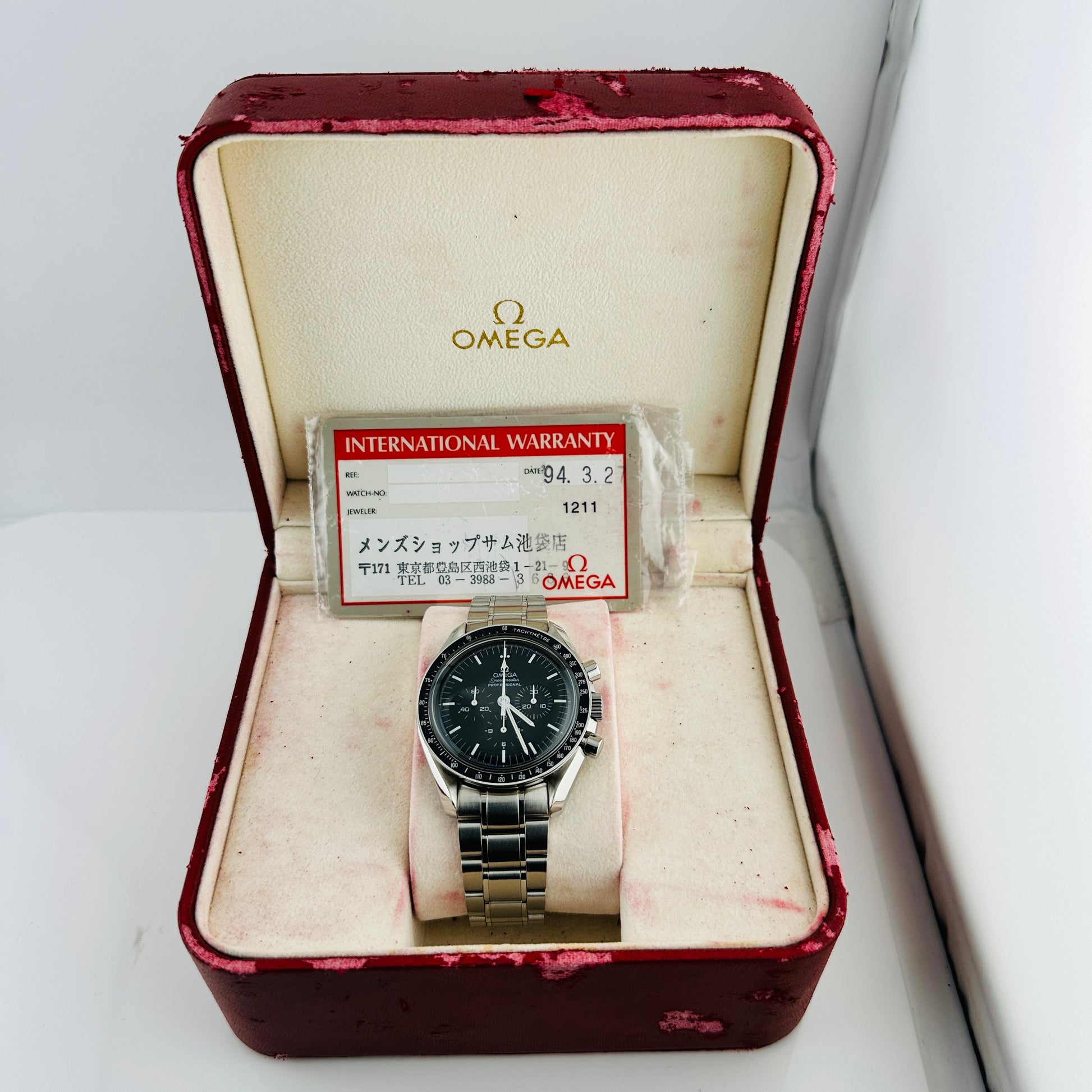 Omega SpeedMaster Black Index Dial on Stainless Steel Bracelet Ref. 3570.50.00 Card 1994 — view 6