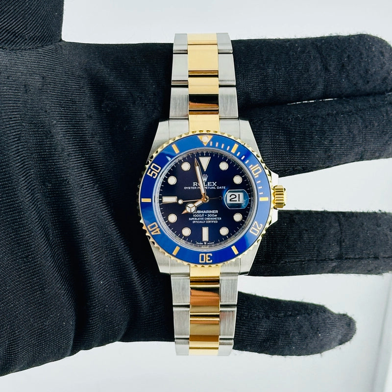 Rolex Submariner Blue Dial on Oyster Ref 126613LB with New Style Card Green 2021