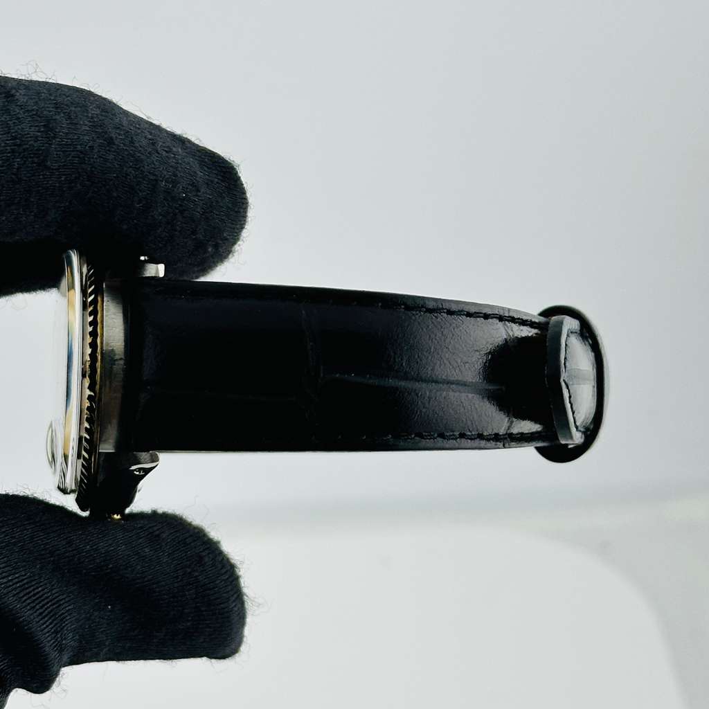Rolex Datejust Champagne Stick Dial on Generic Leather Band Ref. 1601 1975 — view 4