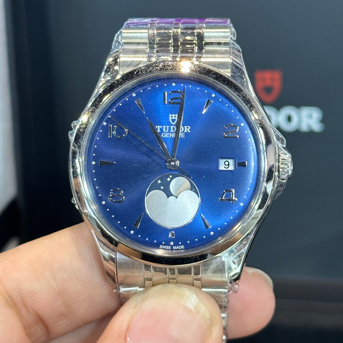 Tudor 1926 Luna Blue 5 Arabic Numerals Dial on Stainless Steel Bracelet Ref. M91560-0002 Complete 2026 — view 3