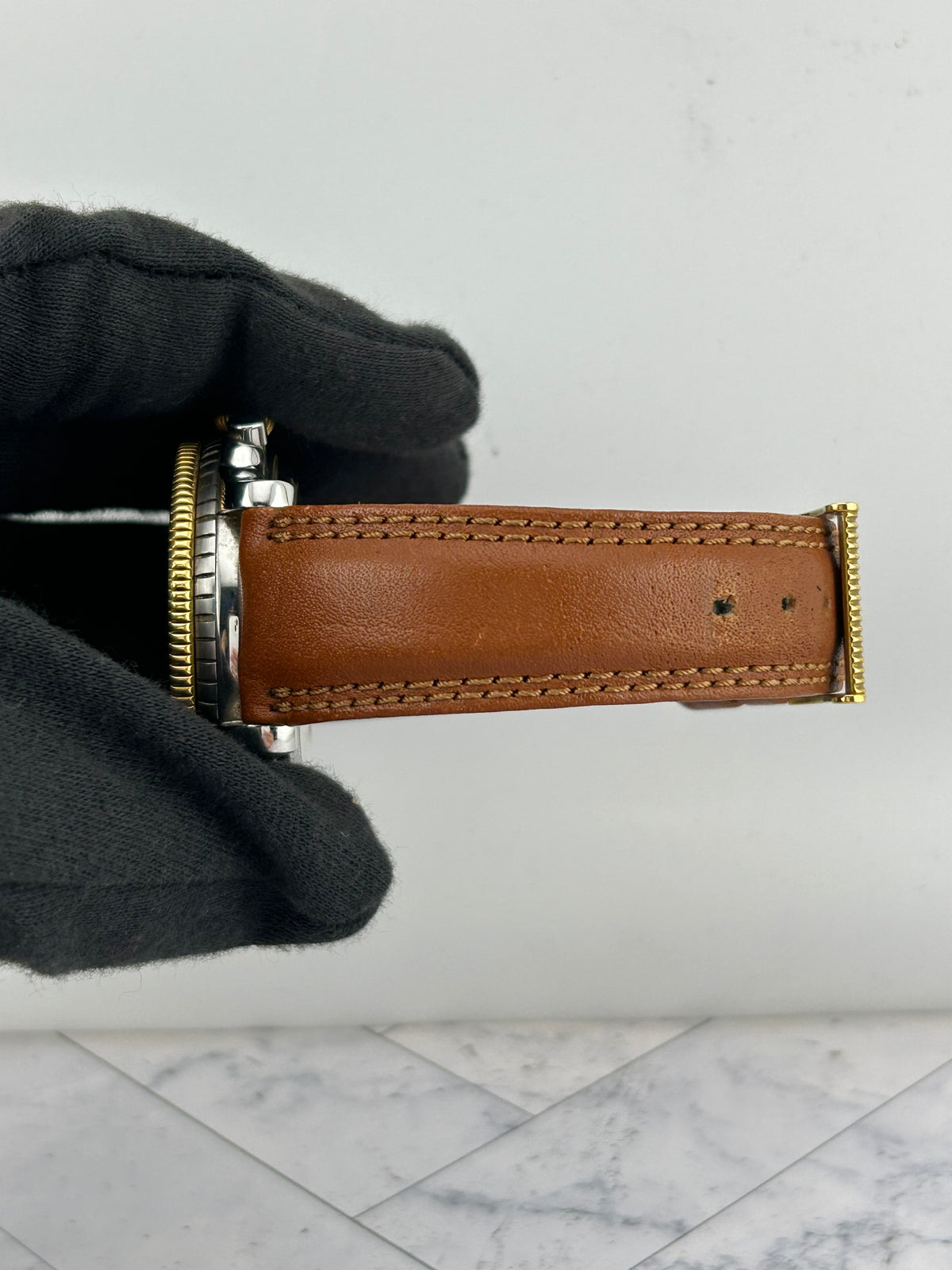 Longines Lindbergh Hour Angle Ivory Dial on Og Leather Band Ref. 674.5232 — view 5