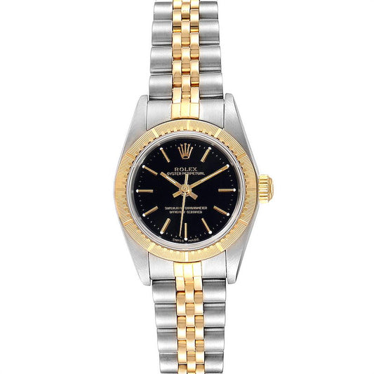 Rolex Datejust Lady Black Stick Dial on D Link Jubilee Ref. 76243 1999