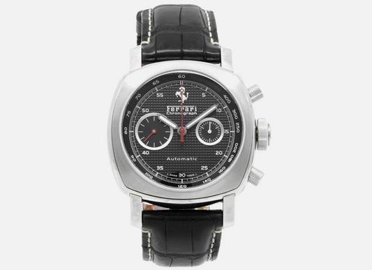 Panerai Ferrari GT Chronograph Black Dial on Rubber Strap Ref. F6656 Complete Open Date