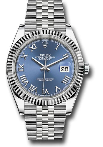 Rolex Datejust 41 Blue Roman Dial on Jubilee Ref. 126334 Card 2019