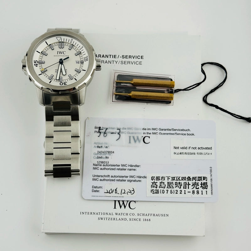 Iwc Aquatimer Automatic Silver Dial Ref IW329004 with Papers 2016