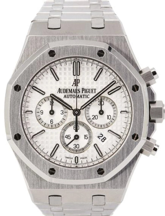 Audemars Piguet Royal Oak White Dial on Bracelet Ref 26320ST.OO.1220ST.02 with Papers 2014