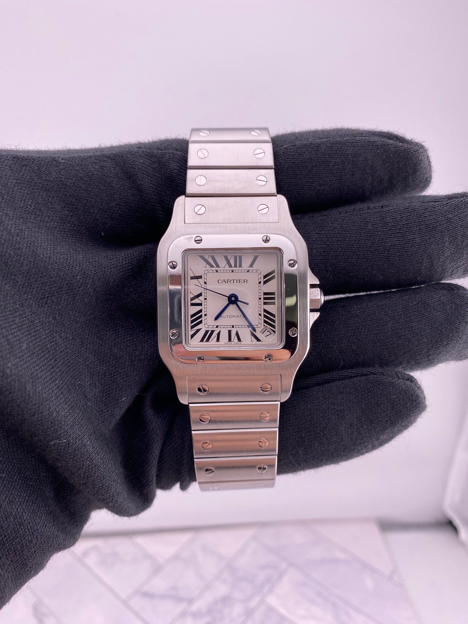 Cartier Santos Silver Dial Ref. 2823