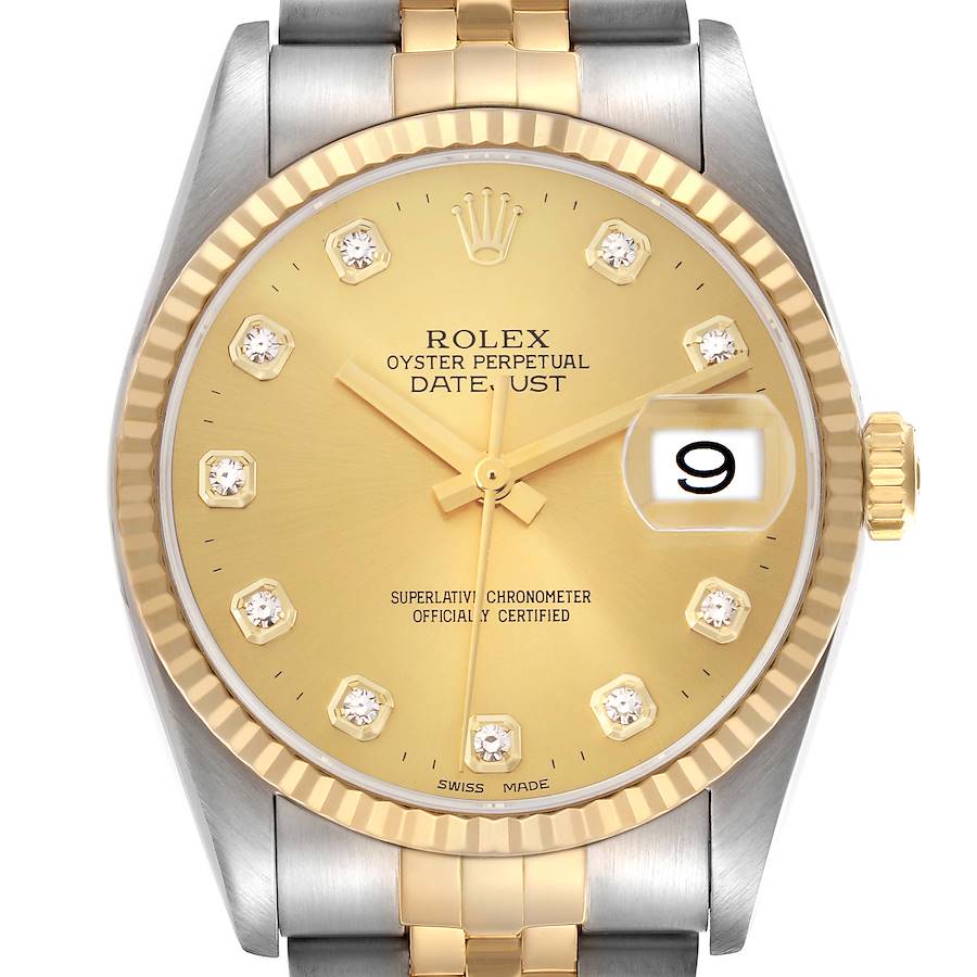 Rolex Datejust Champagne Diamond Dial on Jubilee Ref. 16233 1995
