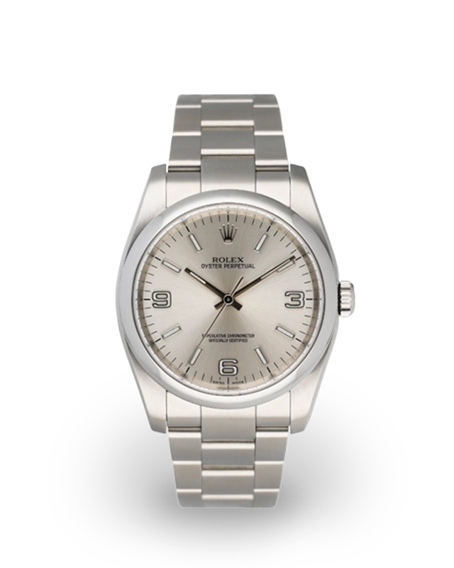 Rolex Oyster Perpetual Silver Dial on Oyster Ref 116000 with Card Old Green 2015