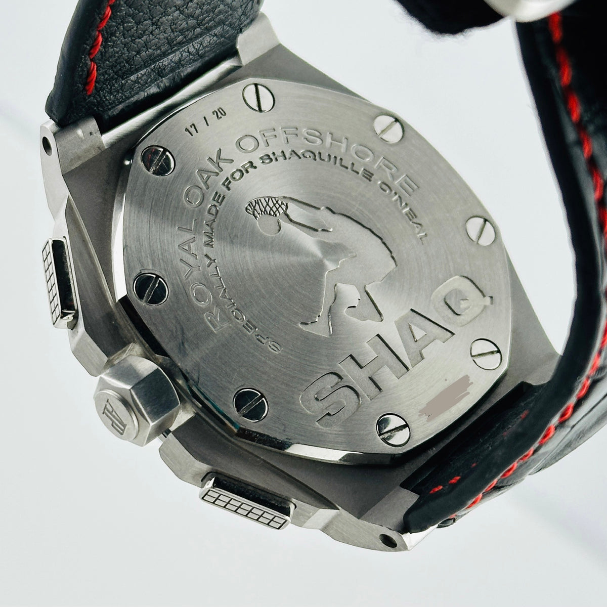Audemars Piguet Royal Oak Offshore Shaquille O'Neal Special Limited Edition Black Dial With Mega Tapisserie Waffle Pattern Dial on Leather Strap Ref. 26133ST.OO.A101CR.01 — view 7