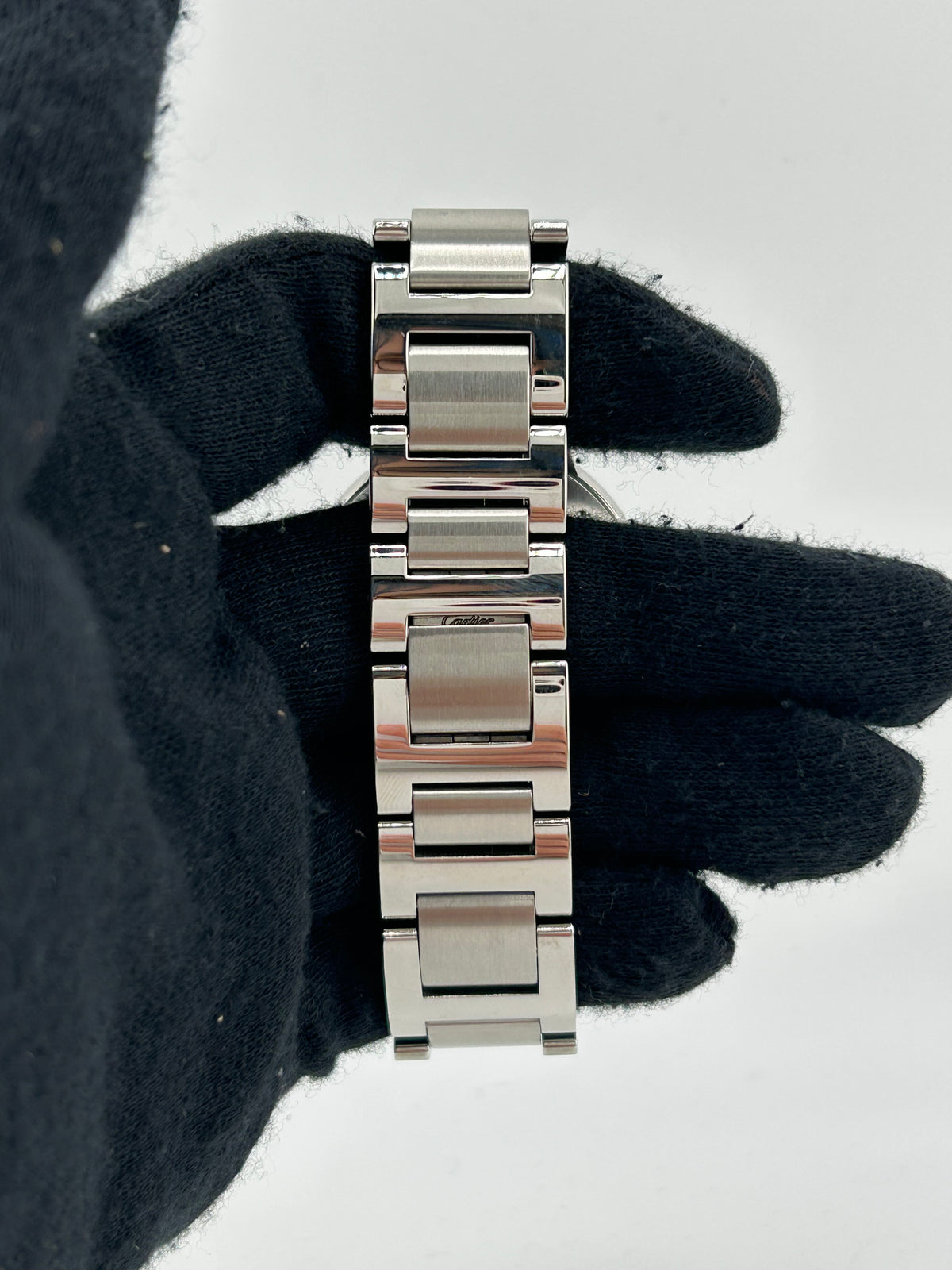 Cartier Ballon Bleu 33 Silver Roman Numerals Dial on Stainless Steel Bracelet Ref. W6920084 — view 4