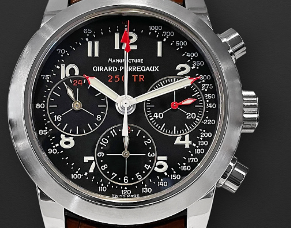 Girard Perregaux Ferrari 250-TR Testarossa Black Dial on Stainless Steel Bracelet Ref. 8090