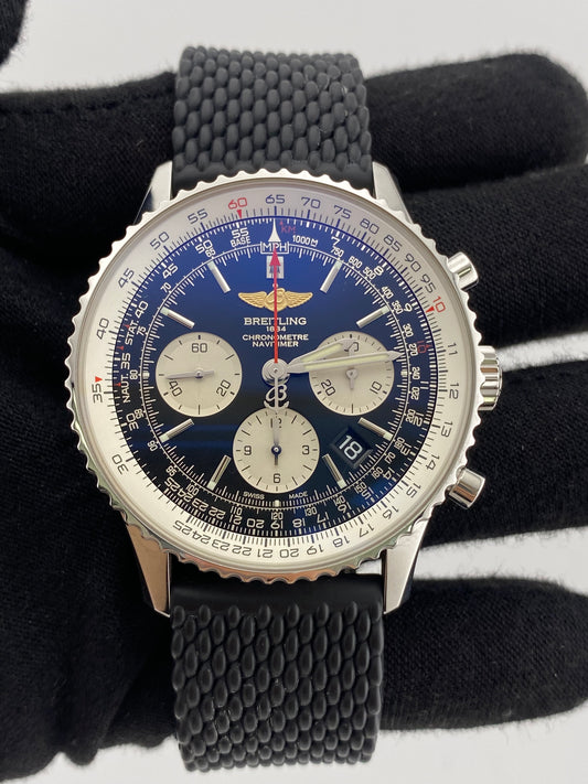 Breitling Navitimer 01 Black Dial on Rubber Strap Ref. AB0120/A022B01WBD Complete 2016 — view 2