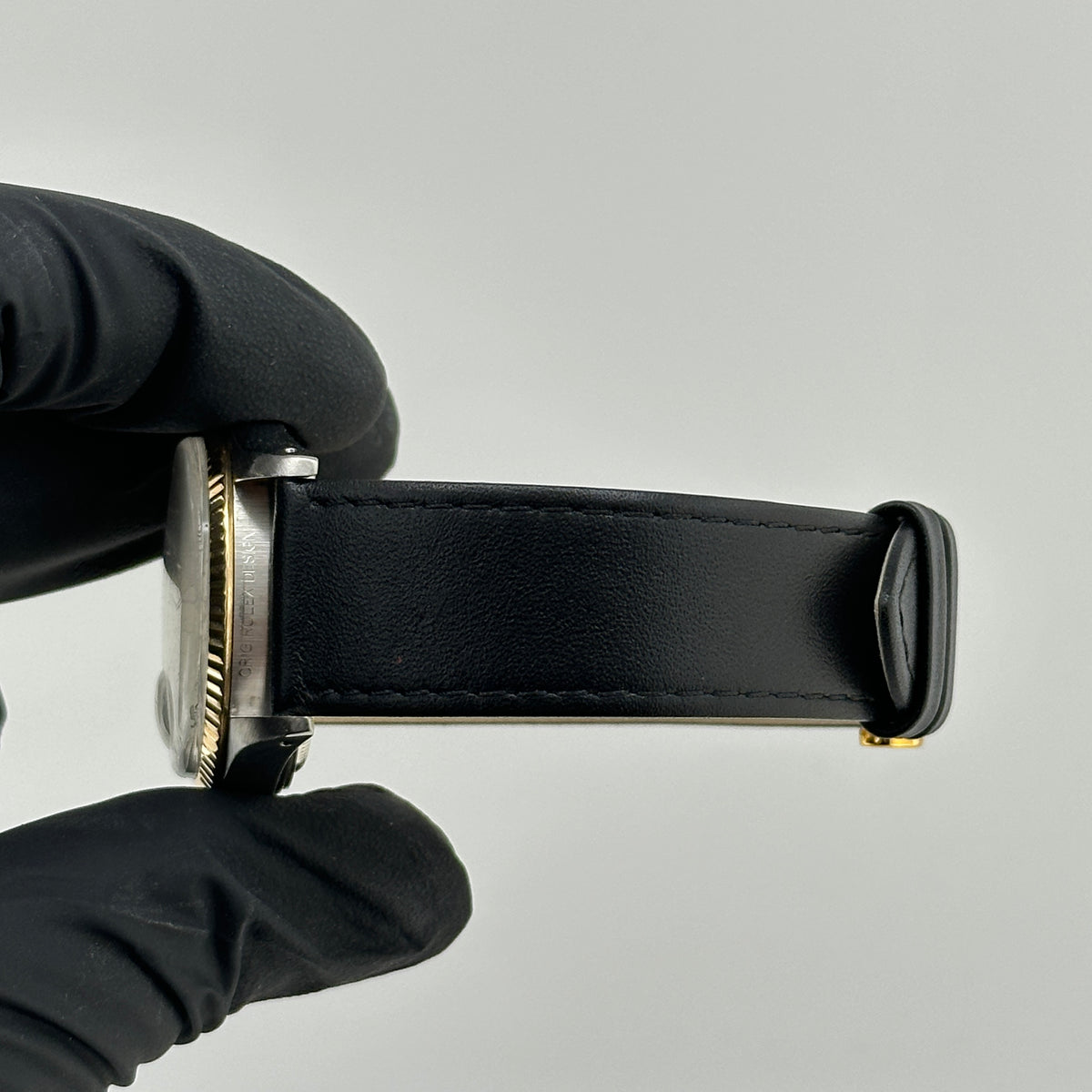 Rolex Datejust Champagne Stick Dial on Generic Leather Strap Ref. 16013 1985 — view 4