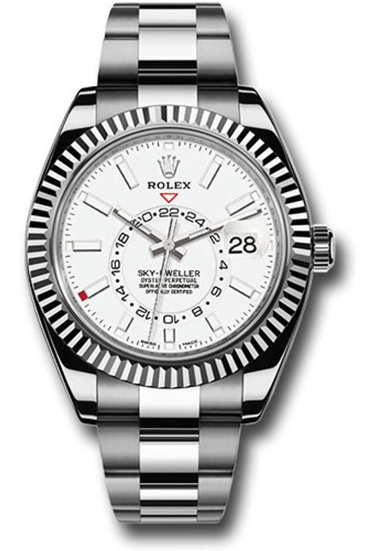 Rolex SkyDweller White Dial on Oyster Ref 326934 with New Style Card White 2018