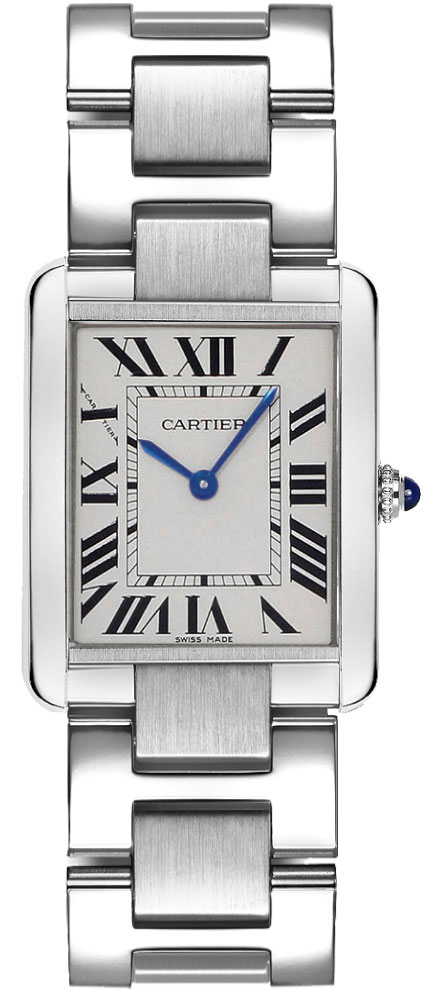 Cartier Tank Solo Silver Roman Dial on Stainless Steel Ref. W5200013 Card 2020