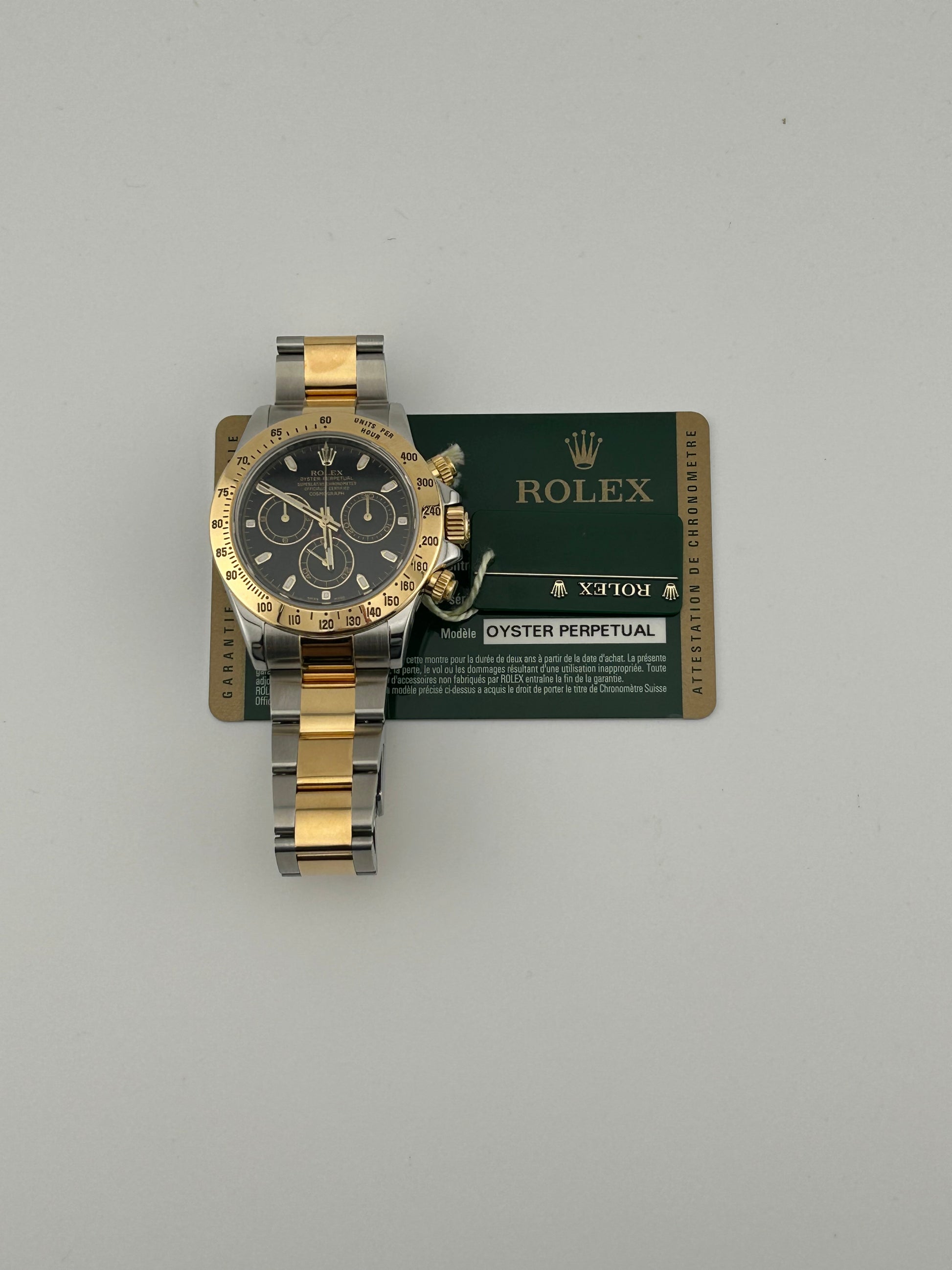 Rolex Daytona Black Dial on 2 Tone Oyster Ref. 116523 Card 2013 — view 7