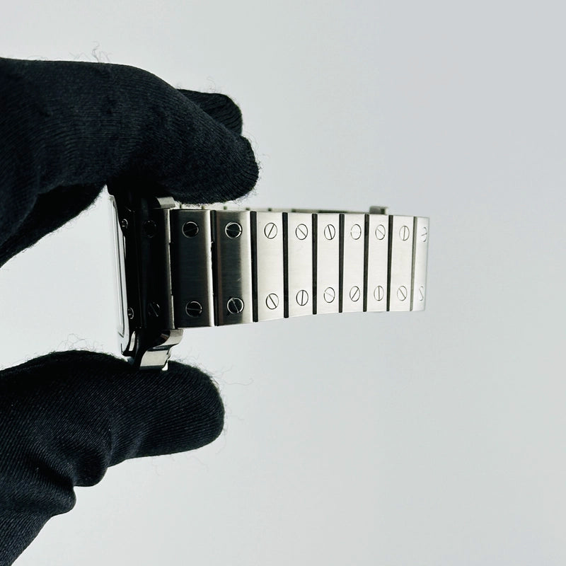 Cartier Santos de Cartier Medium Silver Dial on Bracelet Ref WSSA0029/4075 with Card 2023