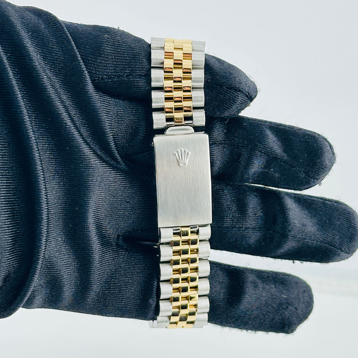 Rolex Datejust Champagne Linen Stick Dial on D Link Jubilee Bracelet Ref. 16013 Papers 1986 — view 4