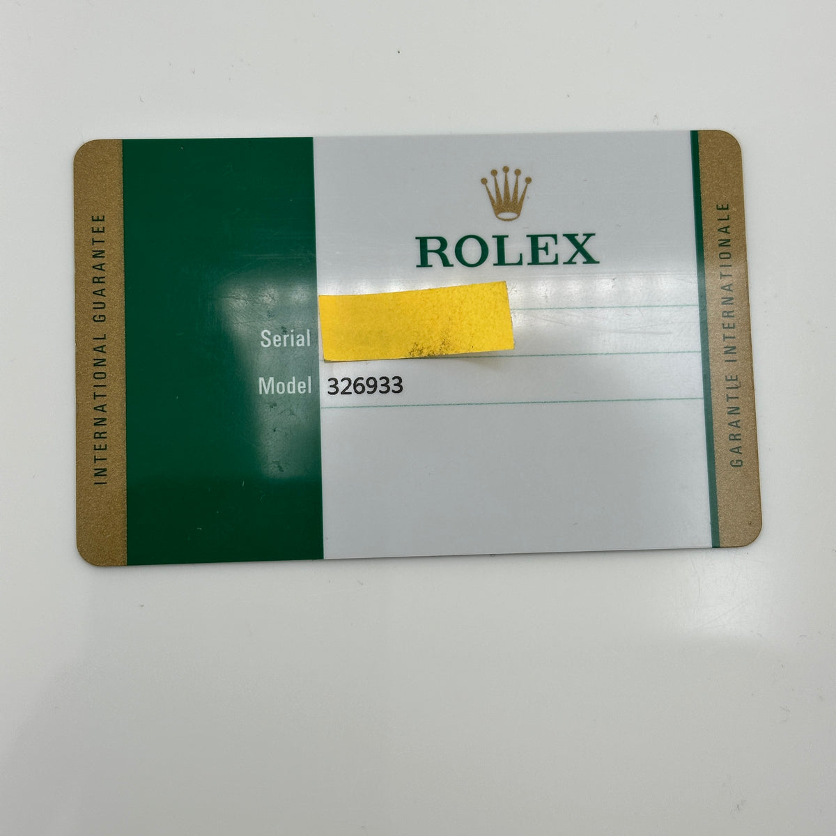 Rolex SkyDweller Champagne Index Dial on Oyster Bracelet Ref. 326933 Card 2019 — view 2