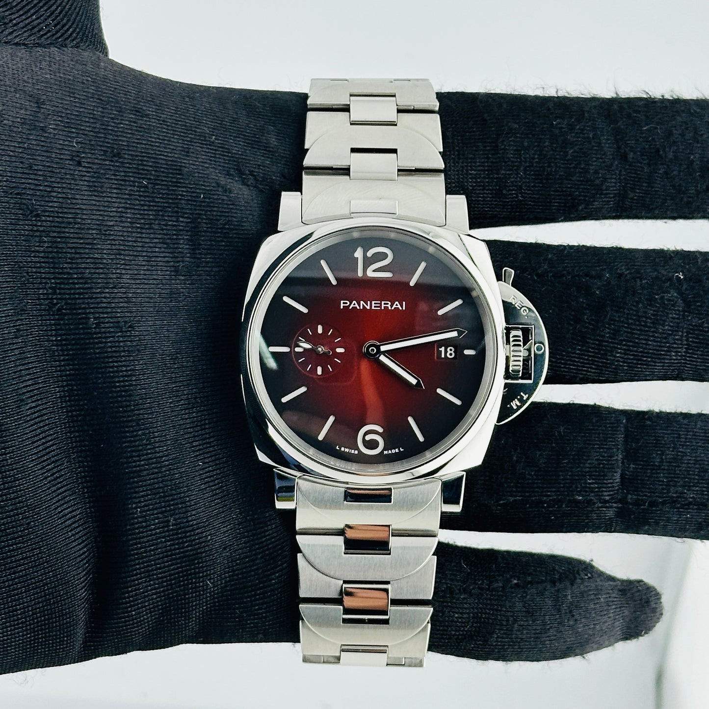 Panerai Luminor Due Burgundy Dial Ref. PAM01539/OP7610 Card Open Date — view 2