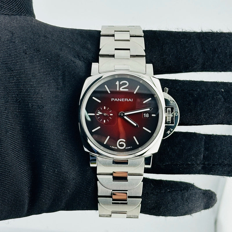 Panerai Luminor Due Burgundy Dial Ref PAM01539/OP7610 with Card