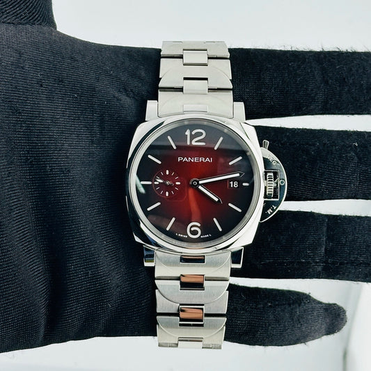Panerai Luminor Due Burgundy Dial Ref PAM01539/OP7610 with Card