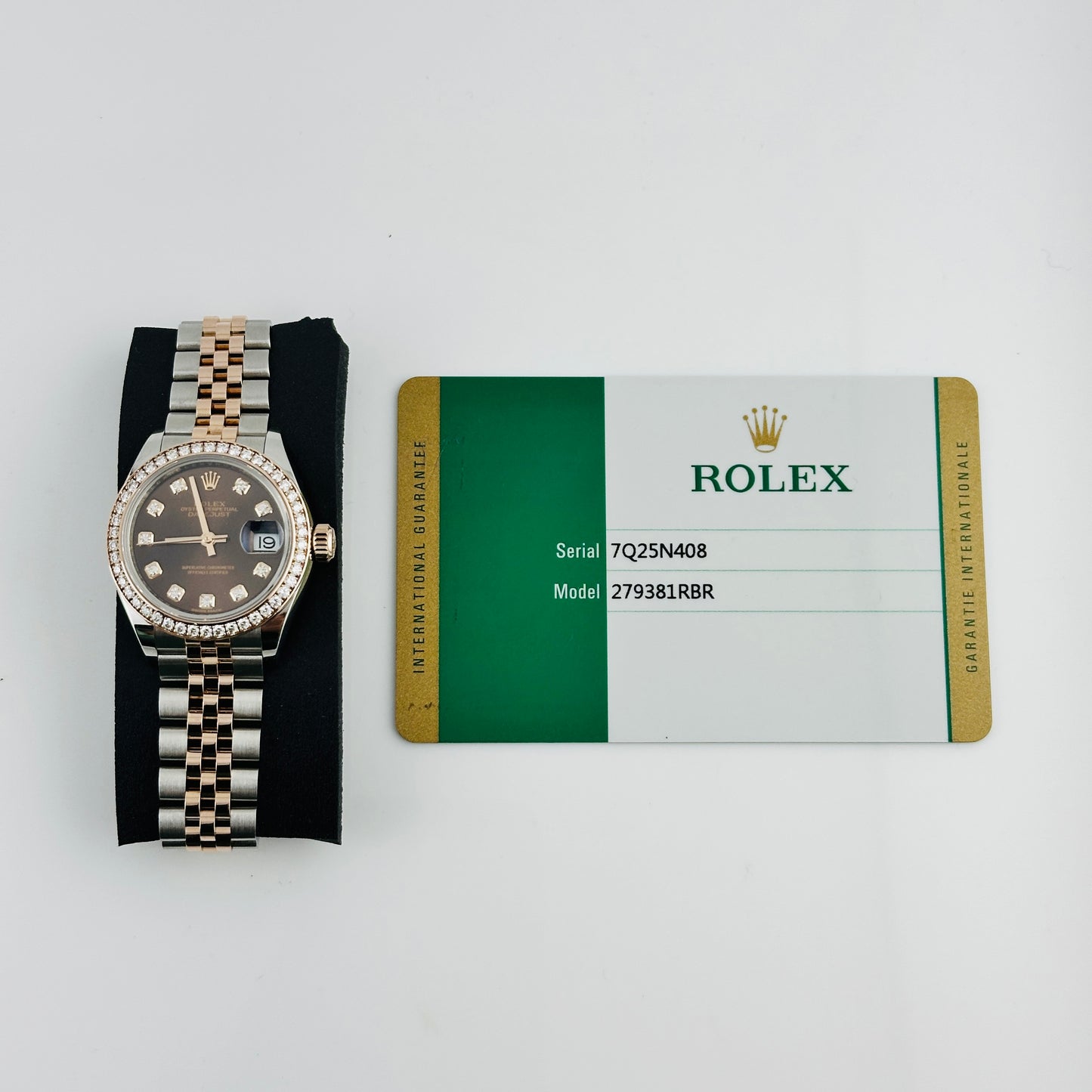 Rolex Datejust Lady Chocolate Diamond Dial on Jubilee Ref. 279381RBR Card 2018 — view 7