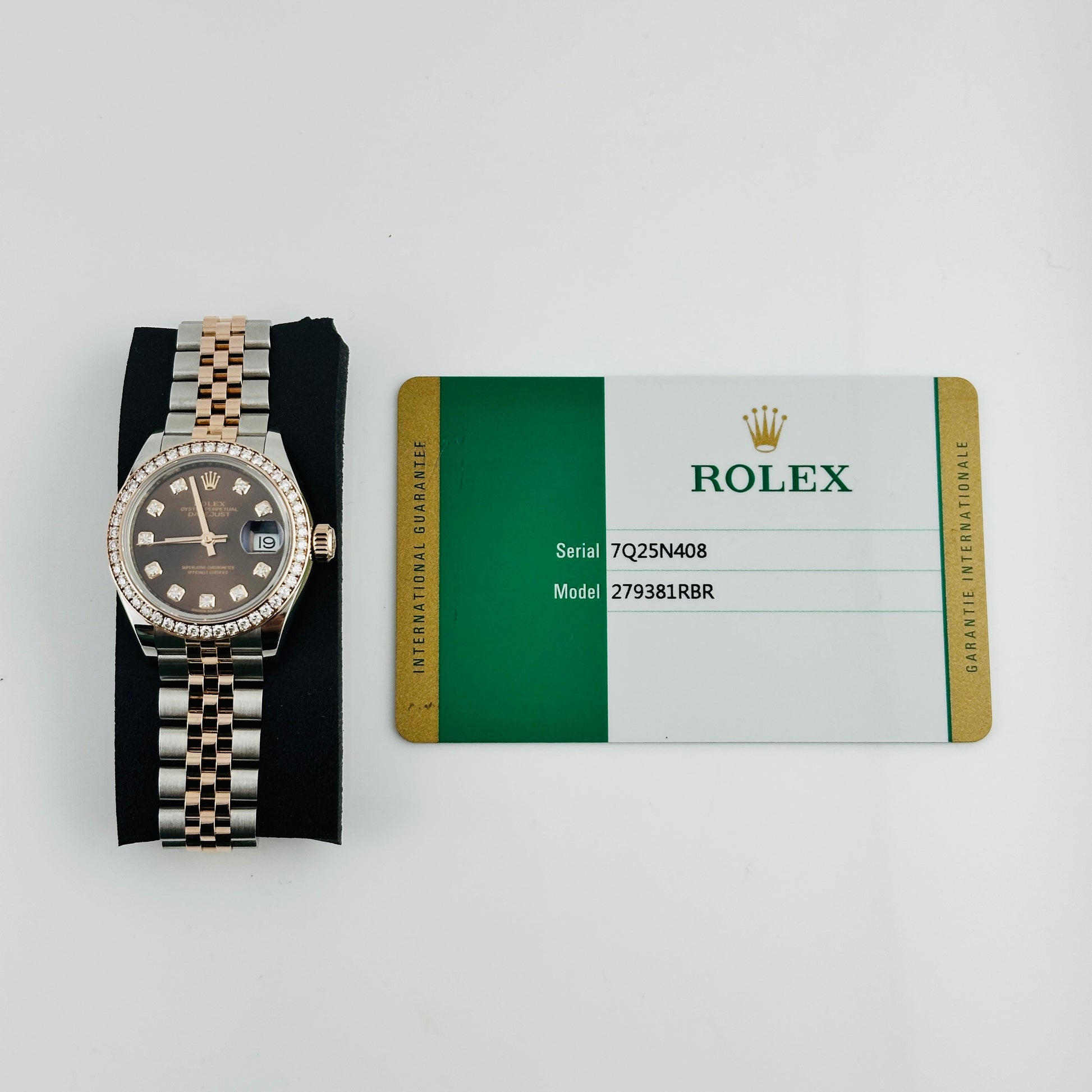 Rolex Datejust Lady Chocolate Diamond Dial on Jubilee Ref. 279381RBR Card 2018 — view 7