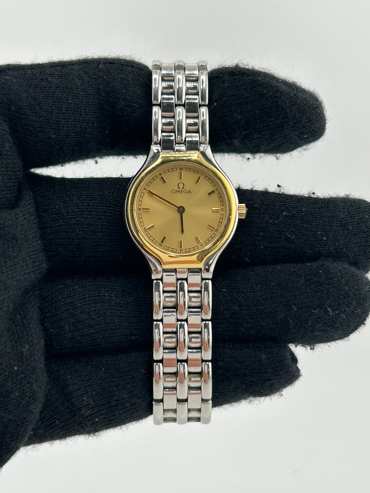 Omega De Ville Yellow Dial on Stainless Steel Bracelet Ref. 4360.13.00 — view 2