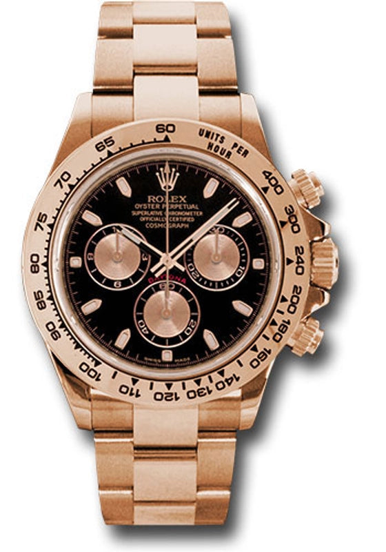 Rolex Daytona Black Index Dial on Oysterlock Ref 116505 with New Style Card Green 2022