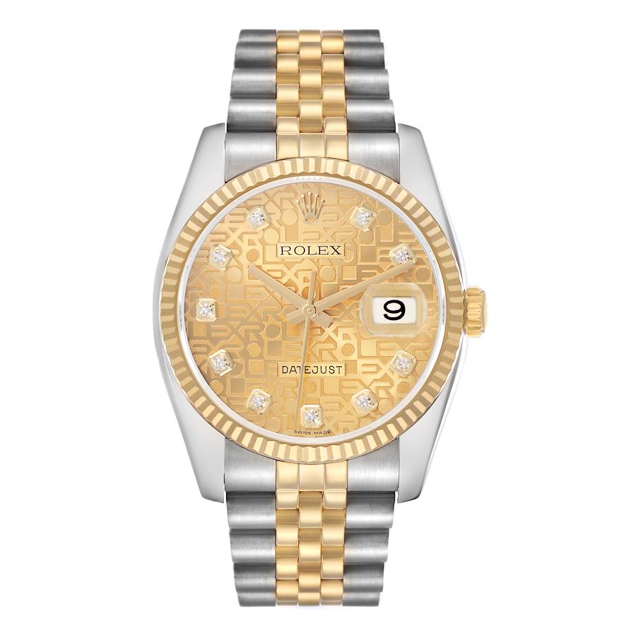 Rolex Datejust Gold Anniversary Diamond Dial Dial on Jubilee Ref. 16233G 1995