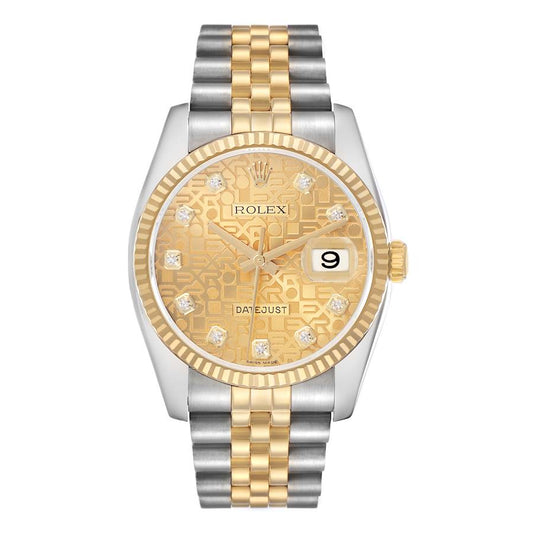Rolex Datejust Gold Anniversary Diamond Dial Dial on Jubilee Ref. 16233G 1995