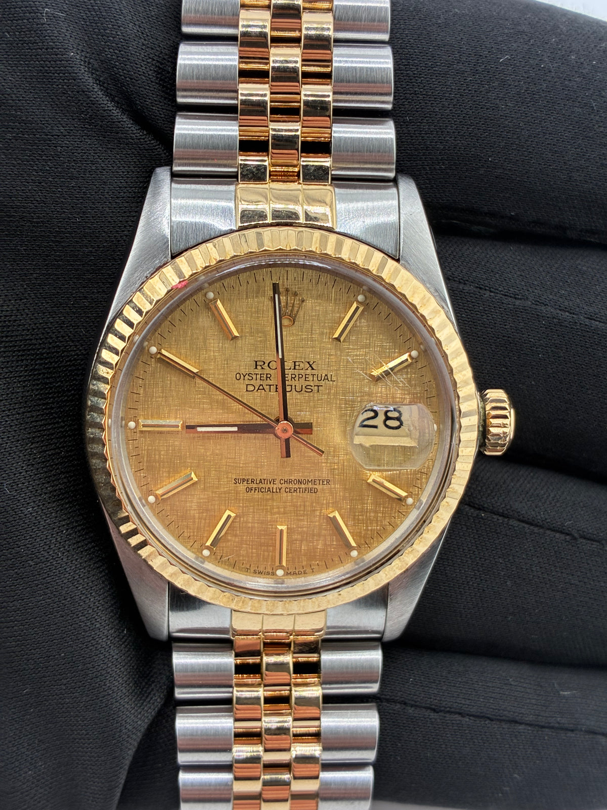 Rolex Datejust Champagne Stick Dial on Jubilee Ref. 16013 1987