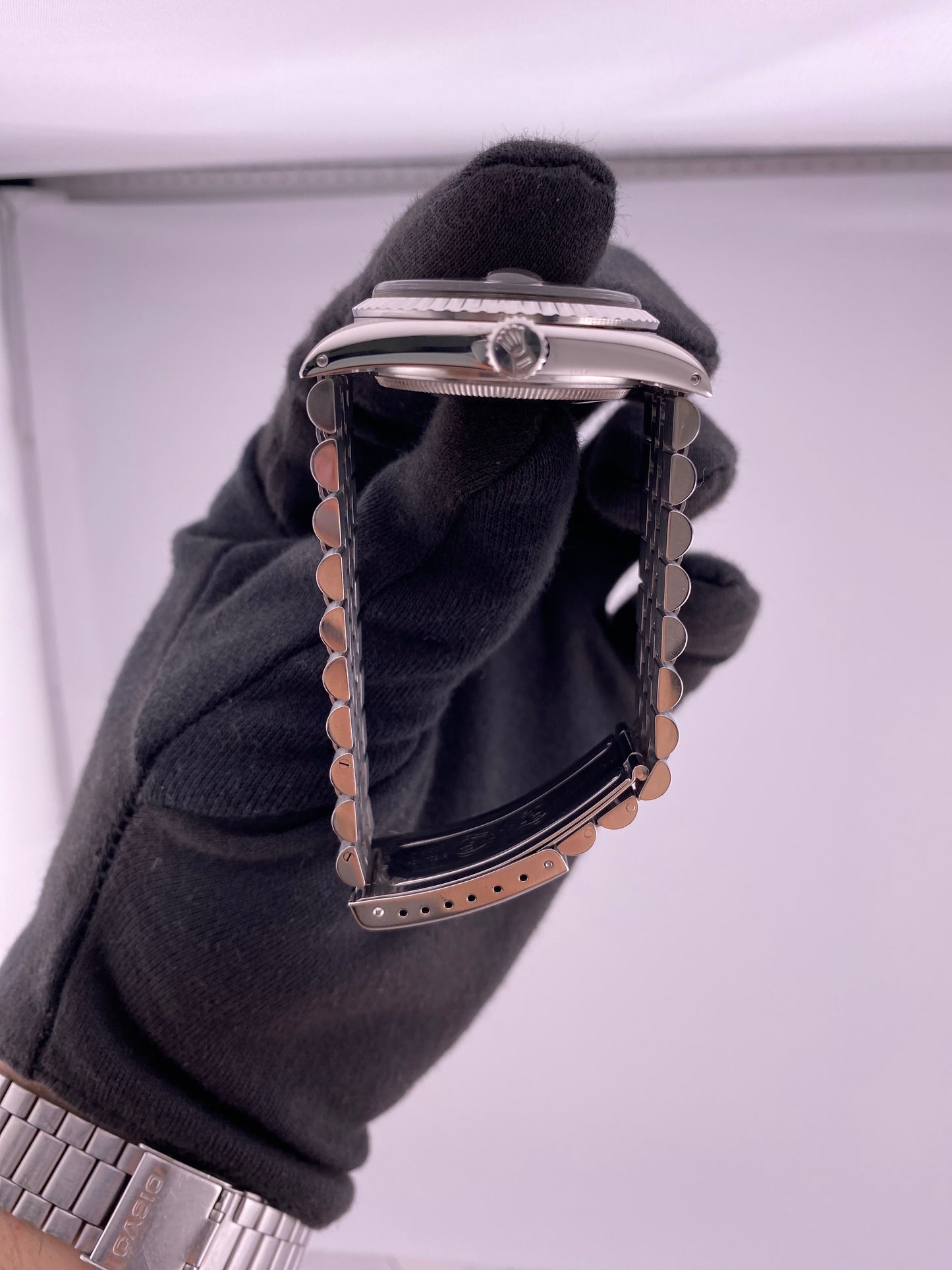 Rolex Datejust Silver Stick Dial on Jubilee Ref. 16030 — view 6