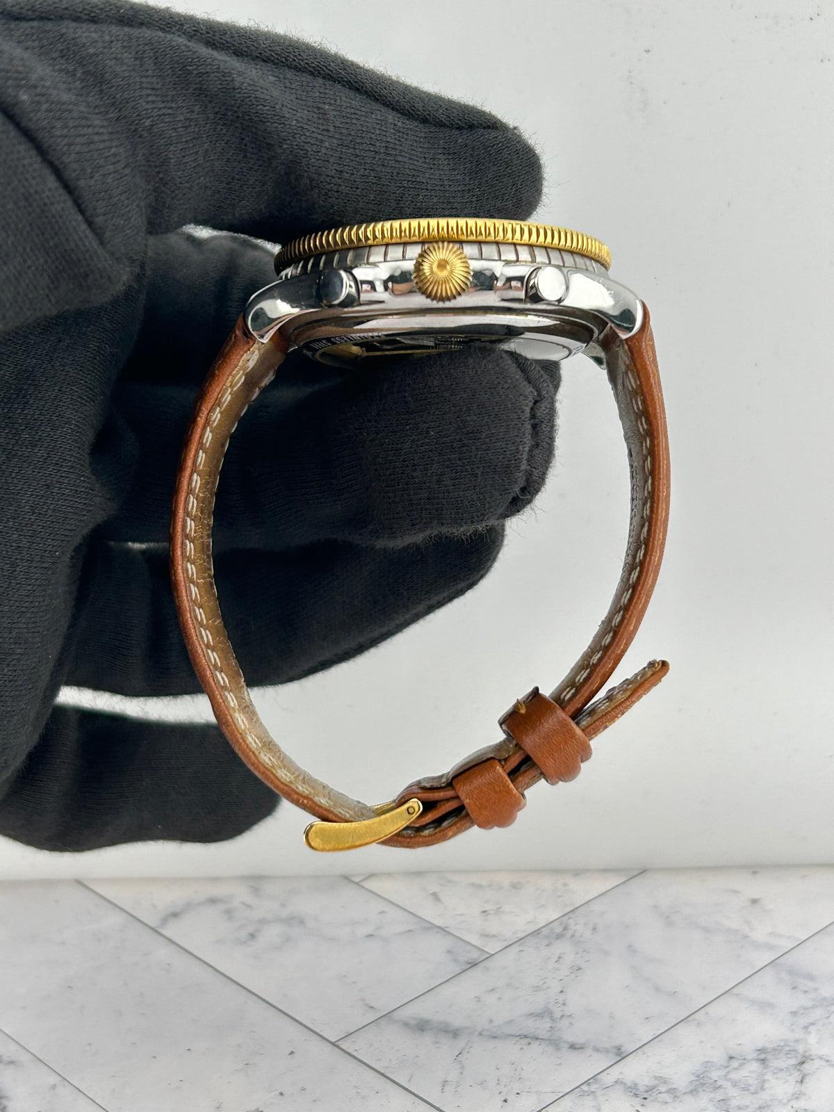 Longines Lindbergh Hour Angle Ivory Dial on Og Leather Band Ref. 674.5232 — view 6