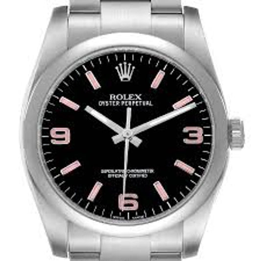 Rolex Oyster Perpetual Black Dial on Oyster Ref 116000 with New Style Card White 2015