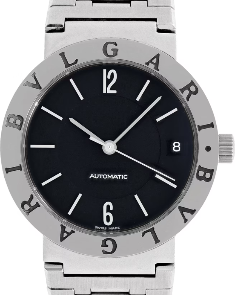 Bvlgari Bulgari Black Dial on Stainless Steel Bracelet Ref. BB33SS Complete 1997