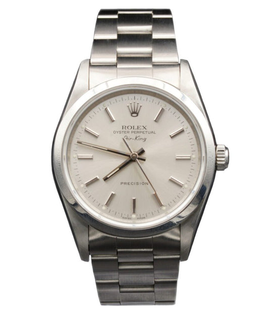 Rolex Air-King Silver Dial on Oyster Bracelet Ref. 14000M 2002