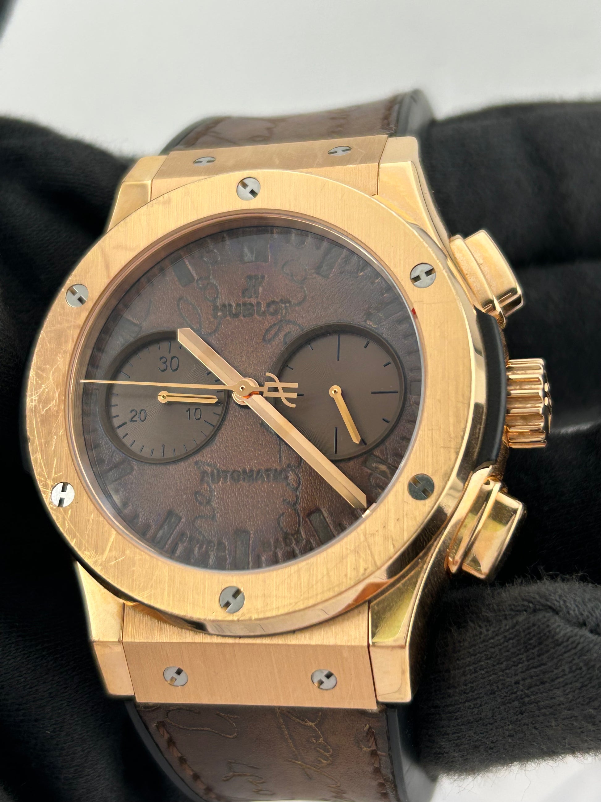 Hublot Berluti Special Edition Brown Leather Dial on Leather Ref. 521.OX.0500.VR.BER17 Card — view 2