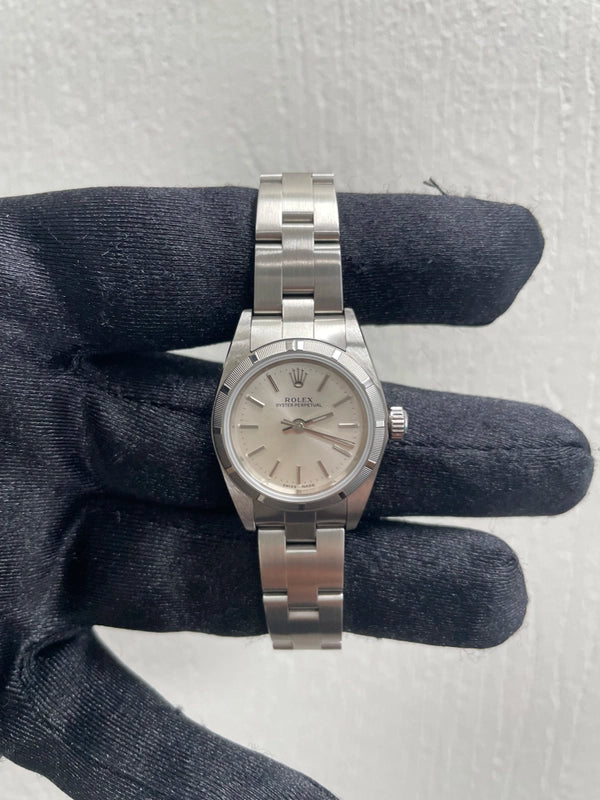 Rolex Oyster Perpetual Silver Dial on Oyster Ref 76030 with Papers 2000