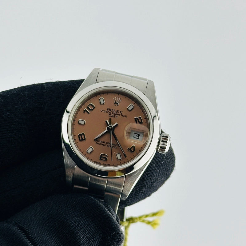 Rolex Date Salmon Dial on Oyster Ref 79160 with Papers 2001